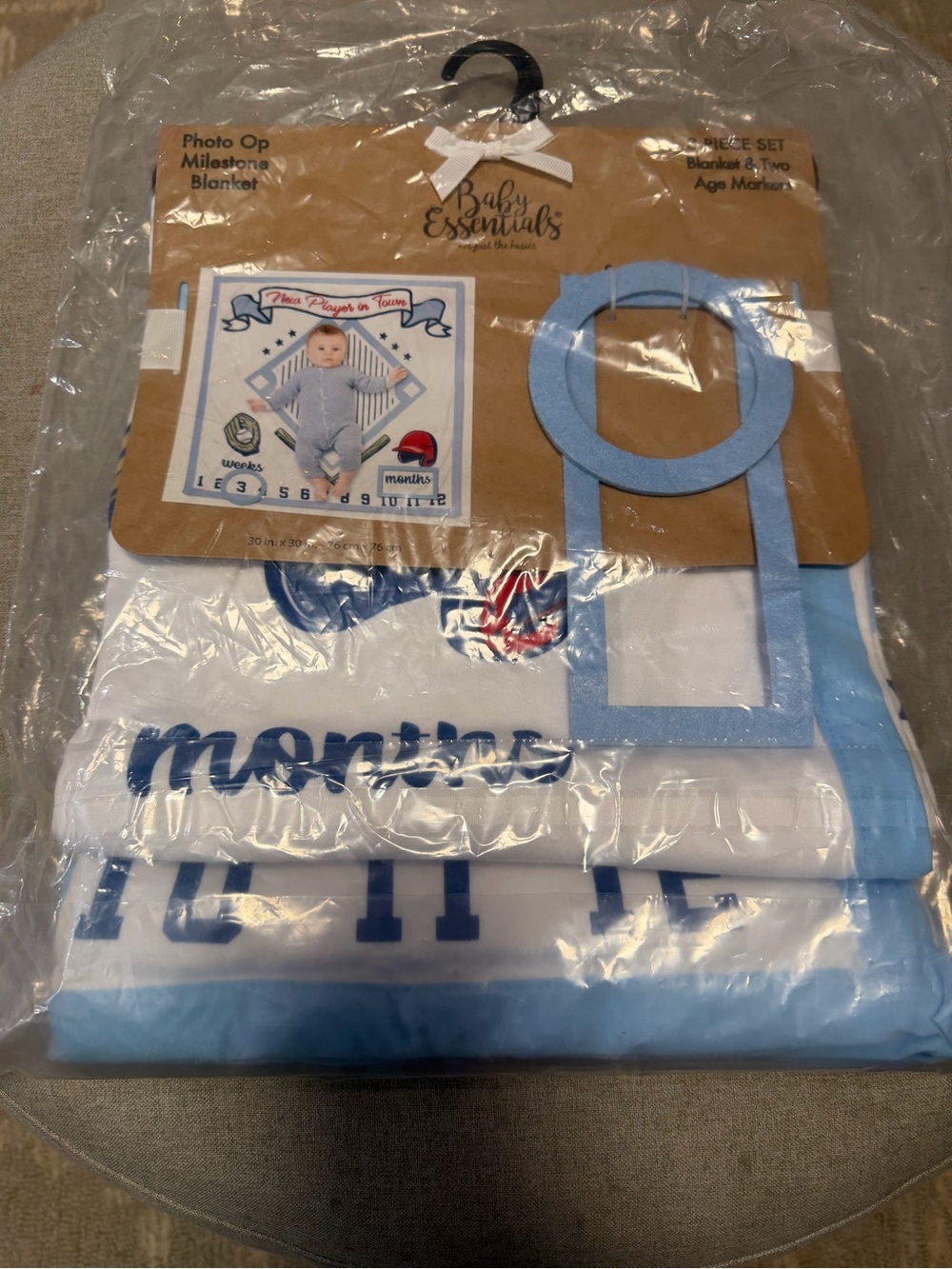 Baby Essentials ‘New Player in Town’ Milestone Blanket